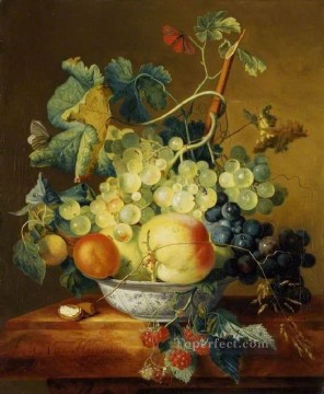 Classic Still Life Painting - A Dish of Fruit Francina Margaretha van Huysum still life